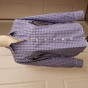 𝅺lands End Blue Gingham Shirt